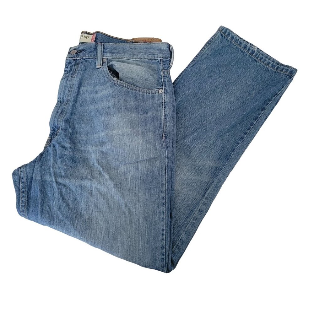 Levis 550 Relaxed Fit Jeans Mens Size 38 X 32 Straight Light Wash Denim Pants
